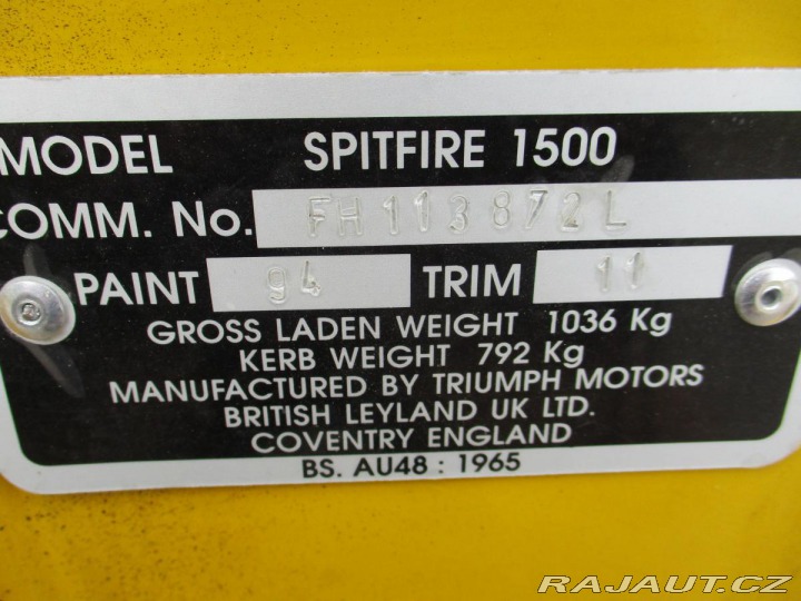 Ostatní značky Ostatní modely Triumph  Spitfire 1500 1978