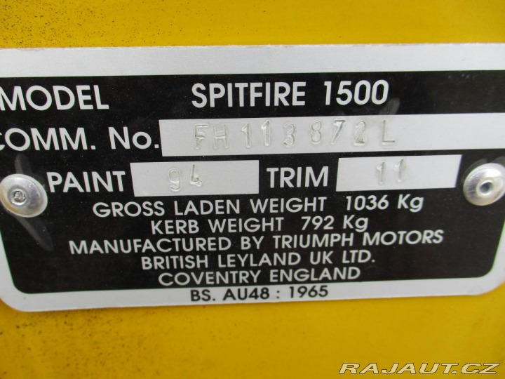 Ostatní značky Ostatní modely Triumph Spitfire 1500 1978
