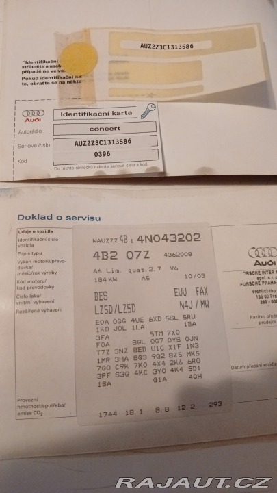 Audi A6 2.7 BiTurbo Quattro vláda 2003