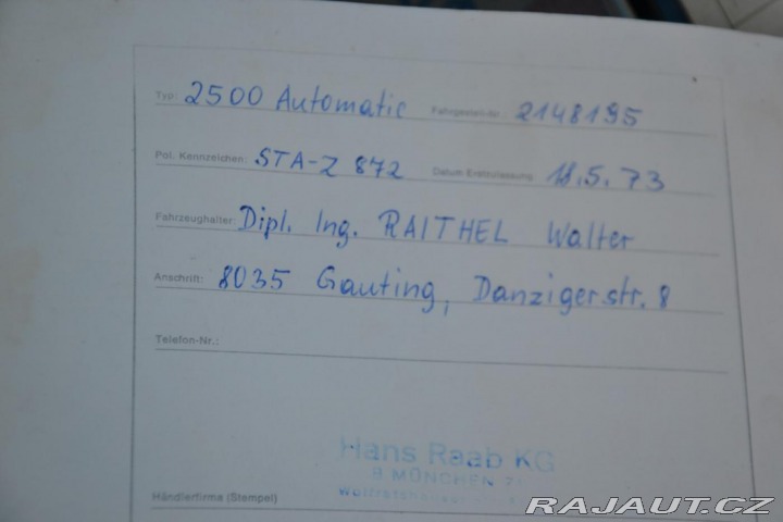 BMW Ostatní modely 2,5 E3 2500 1973