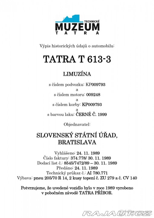 Tatra T613 1989