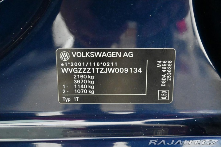 Volkswagen Touran 1,6 TDi 85kW DSG Comfortl 2017