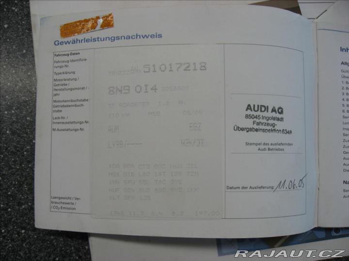 Audi TT 1,8 Turbo 150PS Roadster 2005