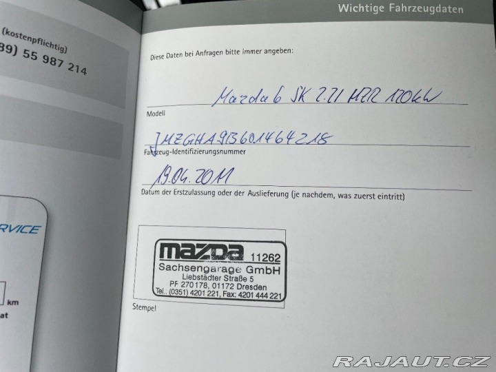 Mazda 6 2,2 MZR-CD 120kW SPORT Xe 2011