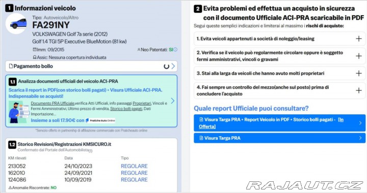 Volkswagen Golf 1,4 G-TEC 81kW CNG Bluemo 2015