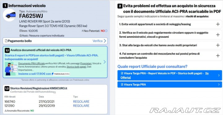 Land Rover Range Rover Sport 3,0 TDV6 HSE 183kw 4WD PA 2015