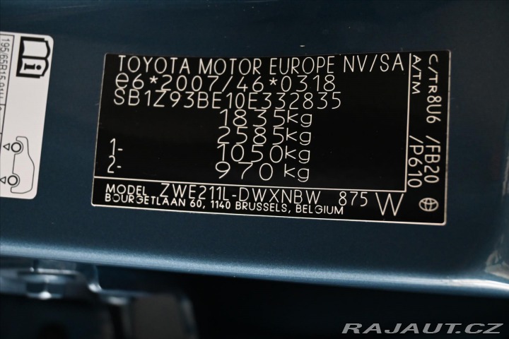 Toyota Corolla 1,8 e-CVT Hybrid 72kW Zár 2022