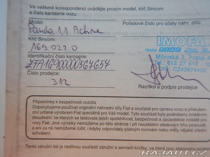 Fiat Panda 1.1 ACTIVE, CITY SERVO 2006