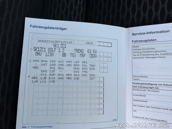 Volkswagen Golf 1,2 TSI 63 KW STK SK KM 2011