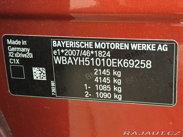 BMW X2 REZERVOVÁNO, xDrive 20i 1 2018