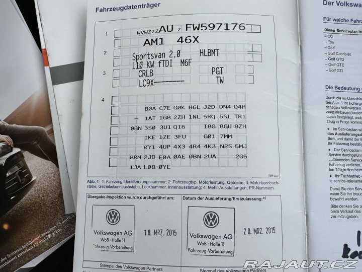 Volkswagen Golf Sportsvan 2,0TDI 110kW HIGHLINE TAŽ 2015