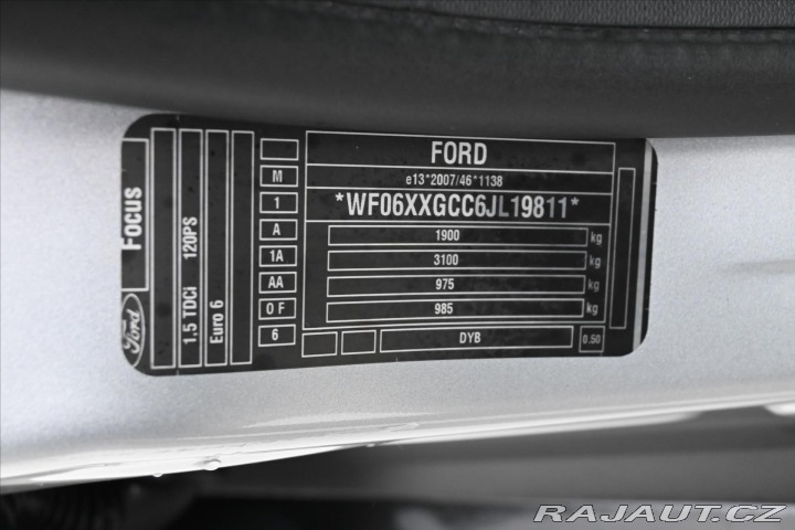 Ford Focus 1,5 TDCi 88 kW NAVI Záruk 2018