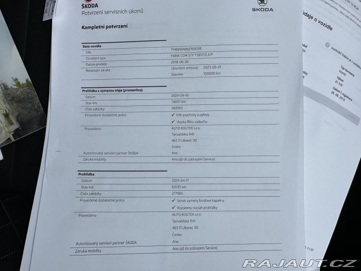 Škoda Fabia 1,0TSI 81kW DSG STYLE SER 2018