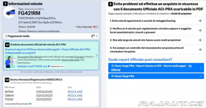 Toyota RAV4 2,5 Hybrid 145 kW e-CVT E 2016