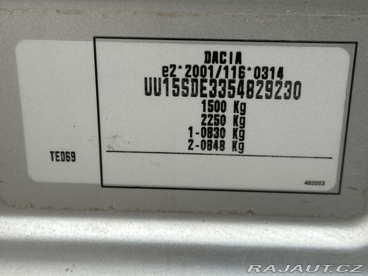 Dacia Sandero 1,2 16V 54kW AC 1.MAJ SER 2016