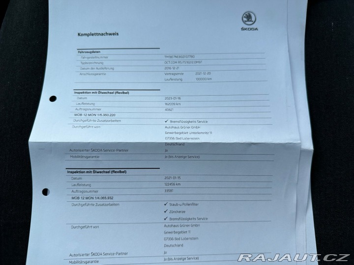 Škoda Octavia RS 2.0Tsi 162kw 2016