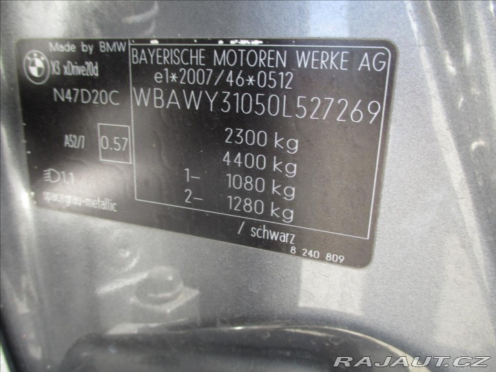 BMW X3 2,0 xDrive20d 135kw bez k 2011