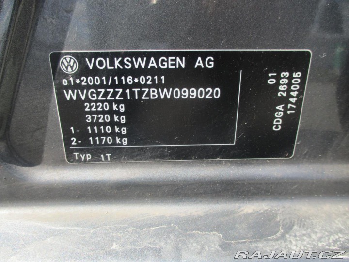 Volkswagen Touran 1,4 TSi CNG 110kw bez kor 2011
