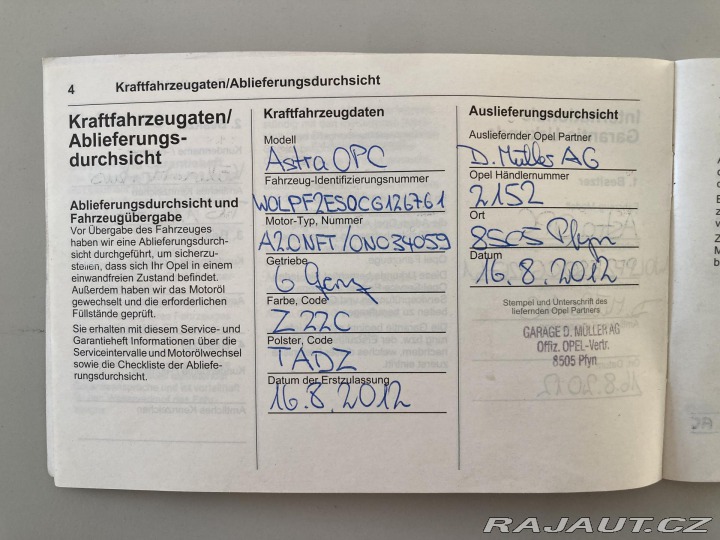 Opel Astra OPC 2,0 Turbo REZERVACE 2012