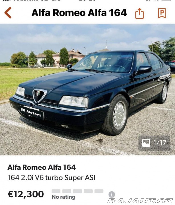 Alfa Romeo Ostatní modely 164 Super 2,0 V6 Turbo 148kW 1996