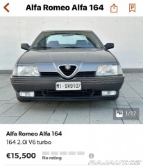 Alfa Romeo Ostatní modely 164 Super 2,0 V6 Turbo 148kW 1996