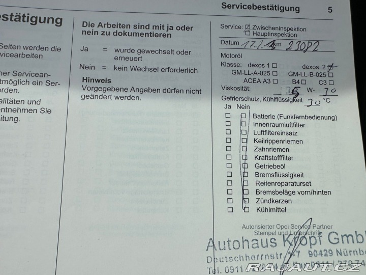 Opel Zafira 1.8i 16V 85kw 2013