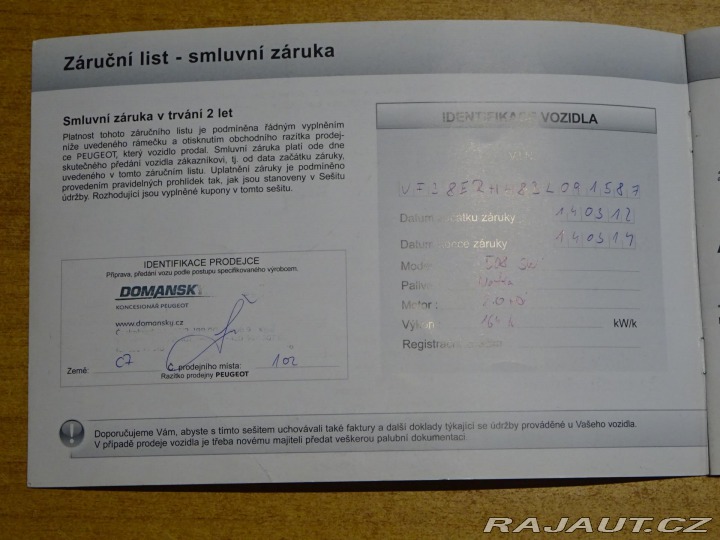 Peugeot 508 2.0HDi 120kW ČR 1.MAJITEL 2012