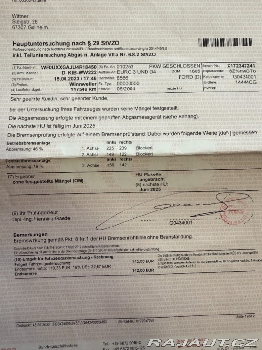 Ford Fusion Plus 1.6i 74Kw 2004