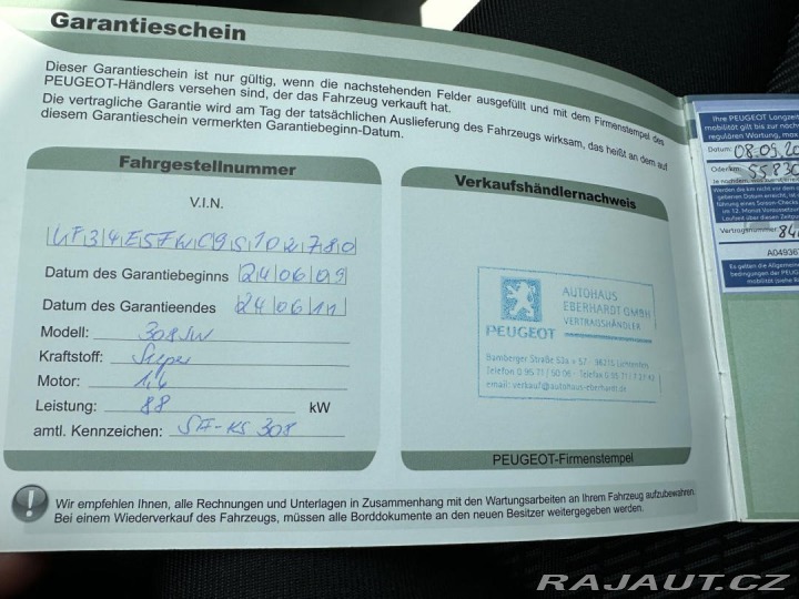 Peugeot 308 SW 1.6 16v 88kw 2009