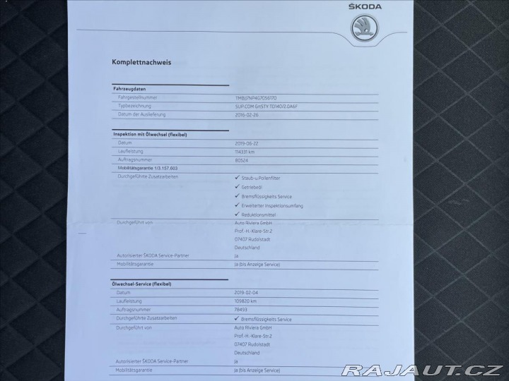 Škoda Superb 2,0 TDI 140kW DSG Style*W 2016