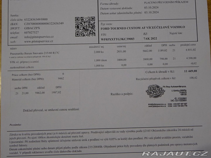 Ford Tourneo Custom 2.0TDCi NOVÝ MOTOR DPH 2019