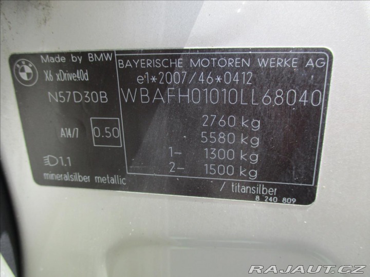 BMW X6 4,0 d 225kw X-Drive CZaut 2010