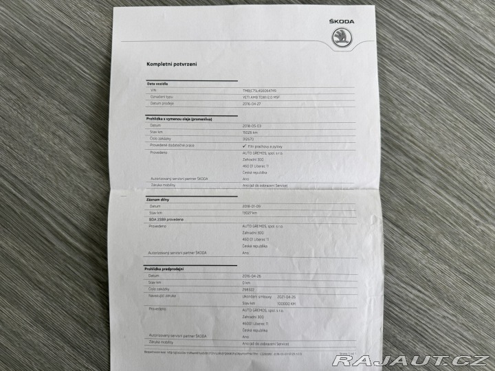 Škoda Yeti 2,0 TDI 81KW KAMERA 2 MAJ 2016