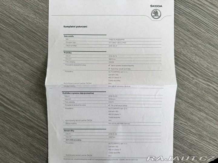 Škoda Yeti 2,0 TDI 81KW KAMERA 2 MAJ 2016
