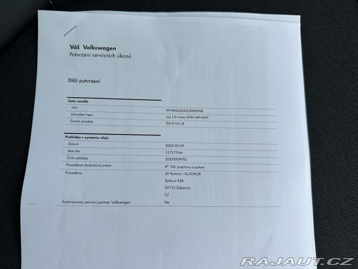 Volkswagen up! 1,0MPI 44kW MOVE SERVISKA 2019