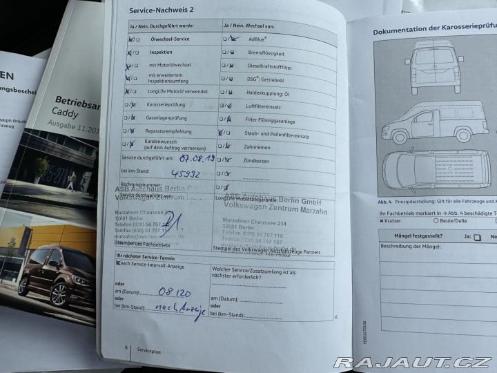 Volkswagen Caddy 2,0TDI 75kW KŘÍDLA TAŽNÉ 2016