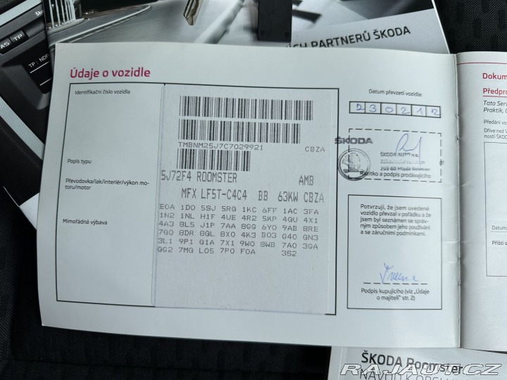 Škoda Roomster 1,2TSI 63kW 1.MAJITEL SER 2012