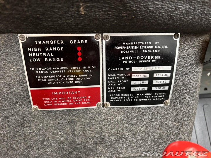 Land Rover Ostatní modely Series III 109 1977