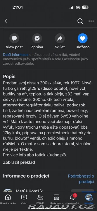 Nissan Ostatní modely Silvia S14 200sx 1997