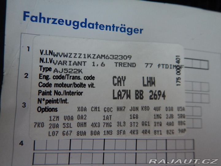 Volkswagen Golf Variant 1.6 TDI, KLIMA, T 2009