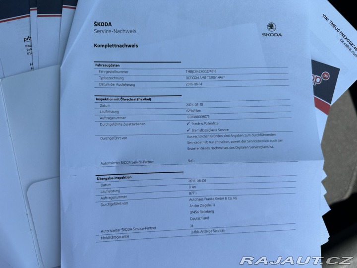 Škoda Octavia 1,4TSI 110kW DSG NAVI 1.M 2016