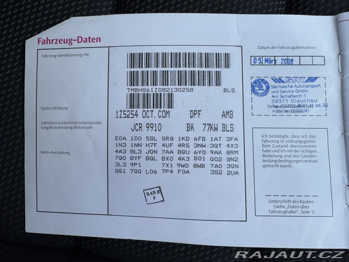 Škoda Octavia 1,9 TDI 77 KW BRZDY 2.MAJ 2008