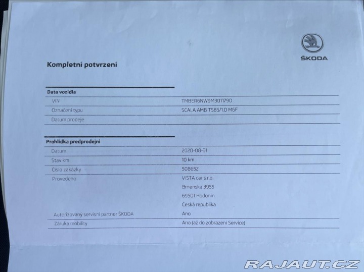 Škoda Scala 1,0 TSi 85kW D.Klima*Vyhř 2020