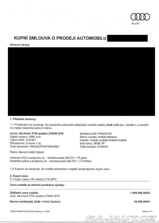 Audi A6 3.0 TFSI 4x4 S-LINE*VZDUC 2025