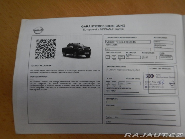 Nissan Navara 2.3 dCi, 4x4, TAŽNÉ 2016