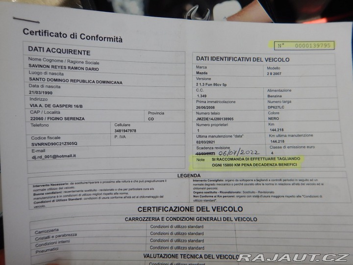 Mazda 2 1.3i, KLIMA 2013