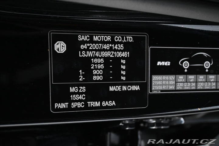 MG ZS 1,5 DVVT 78kW SADA ALU TZ 2024