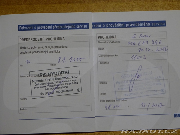 Hyundai i30 1.4i 73kW ČR SERVIS 1 MAJ 2015