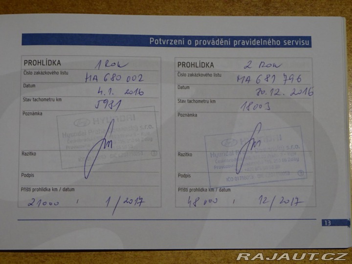 Hyundai i30 1.4i 73kW ČR SERVIS 1 MAJ 2015