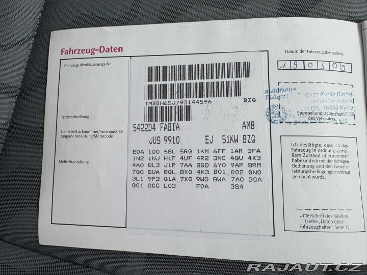 Škoda Fabia 1,2 HTP 51 KW TAŽNÉ 2008